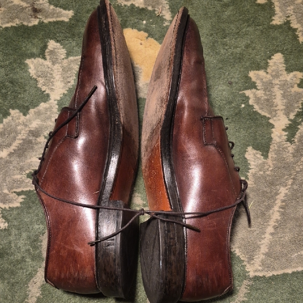 Allen Edmonds Men's Dark Brown Leather Derby Oxfords - Picture 11 of 14